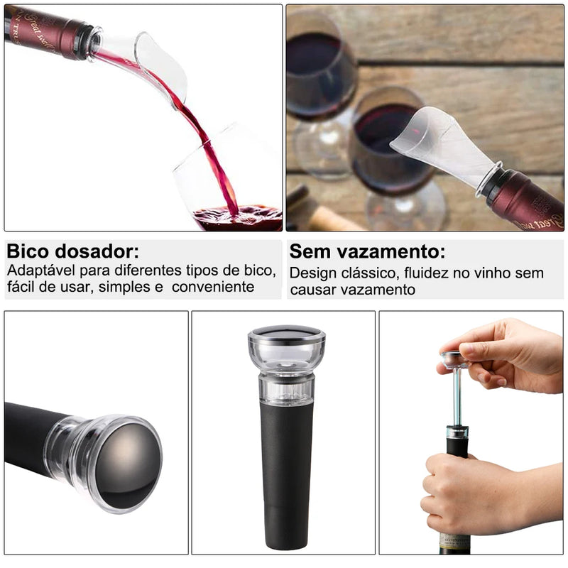 Abridor de vinho elétrico automático, saca-rolhas portátil automático, abridor de tampa, 1 peça