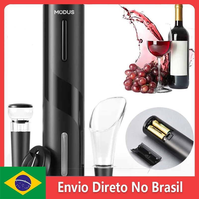 Abridor de vinho elétrico automático, saca-rolhas portátil automático, abridor de tampa, 1 peça